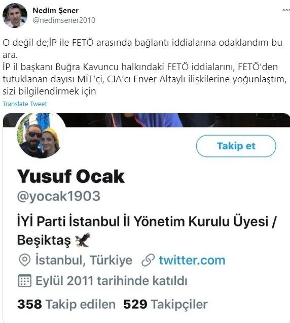 İYİ Parti’de bir FETÖ bombası daha! Yusuf Ocak’tan skandal paylaşımlar: Fuat Avni’ye methiyeler dizdi, darbe imasında bulundu