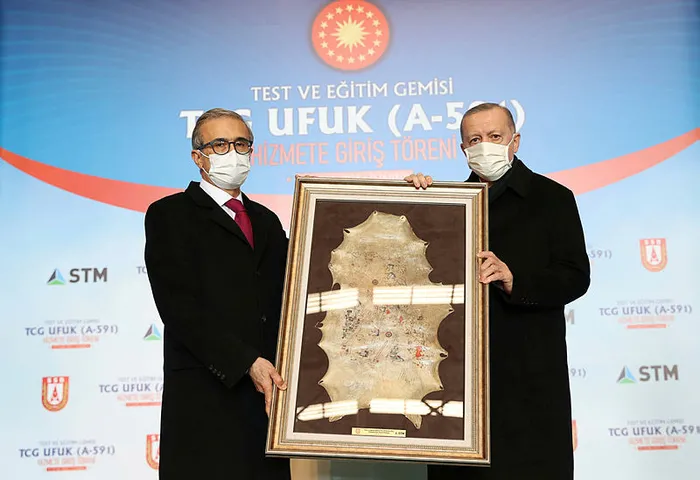 Son dakika: Başkan Erdoğan'dan Test ve Eğitim Gemisi TCG Ufuk'un Hizmete Giriş Töreni'nde önemli açıklamalar - 5