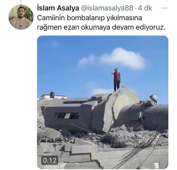 Son dakika: İşgalci İsrail camileri de hedef aldı! Enkazda ezan sesleri yükseldi