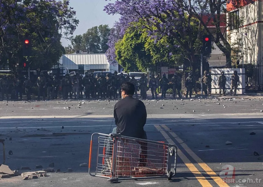 Görüntüler ABD'den: Göçmenlik baskınları protestoları alevlendirdi! Los Angeles'a 2000 ulusal muhafız gönderildi 17