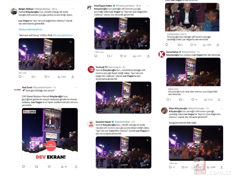 CHP medyası fena trollendi! "Kılıçdaroğlu'nun videosu Las Vegas'ta yayınlandı" haberi montaj çıktı! "Erdoğan kazanacak" detayı 15