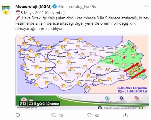 1620225681597.jpg Meteoroloji'den son dakika sağanak yağış uyarısı! Hafta sonu boyunca etkili olacak! İstanbul Ankara İzmir hava durumu - 2
