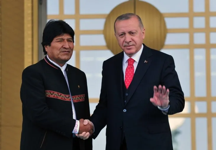 Başkan Erdoğan Bolivya Devlet Başkanı’nı törenle karşıladı