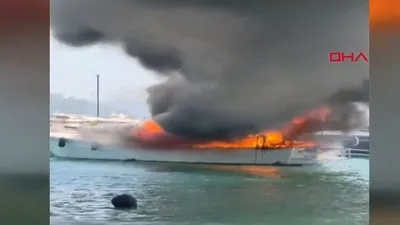 Göcek’te motoryat alev alev yandı!