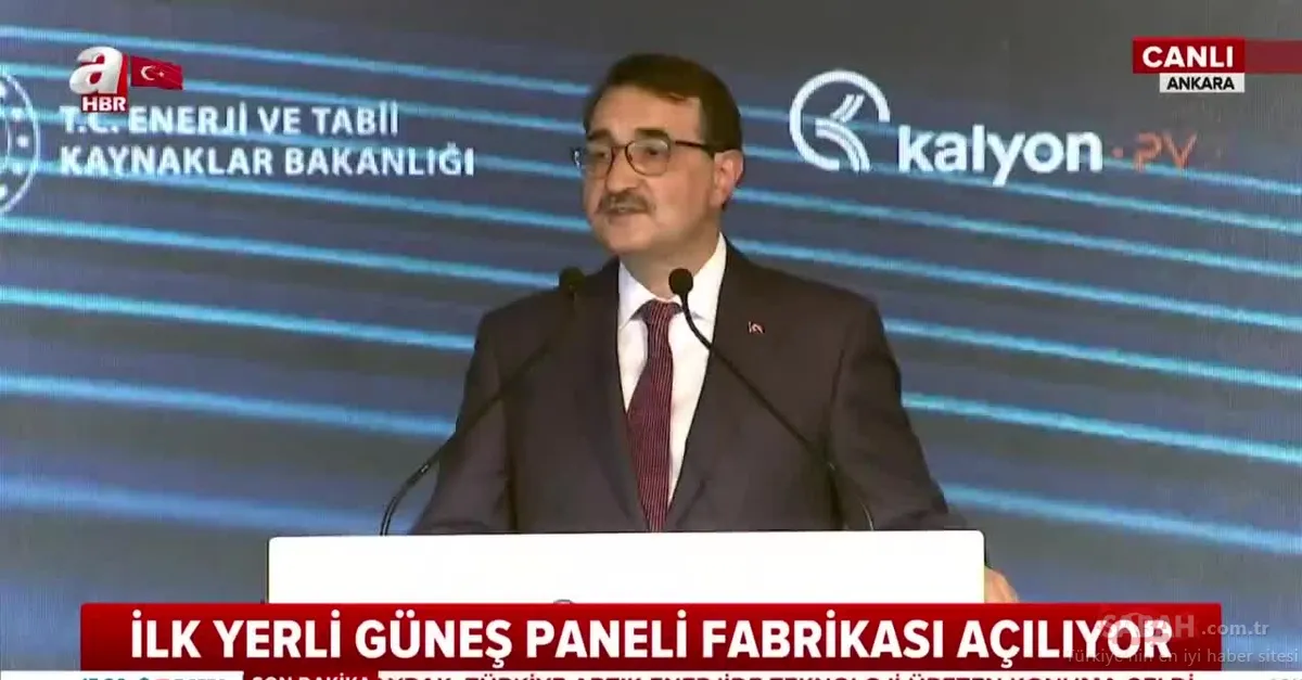 Enerji ve Tabii Kaynakları Bakanı Fatih Dönmez Kalyon Güneş Teknolojileri Fabrikası, açılış töreninde önemli açıklamalar