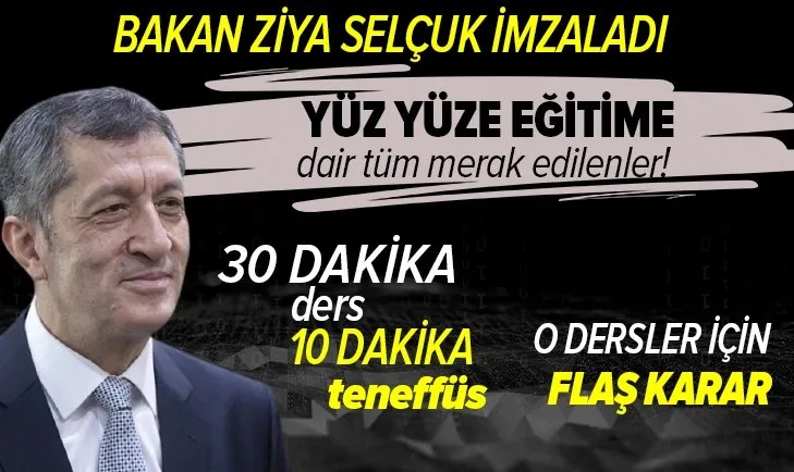 Milli Eğitim Bakanlığı son dakika açıklaması! Yüz yüze eğitimin detayları paylaşıldı
