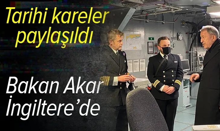 Bakan Hulusi Akar İngiltere'nin uçak gemisini inceledi