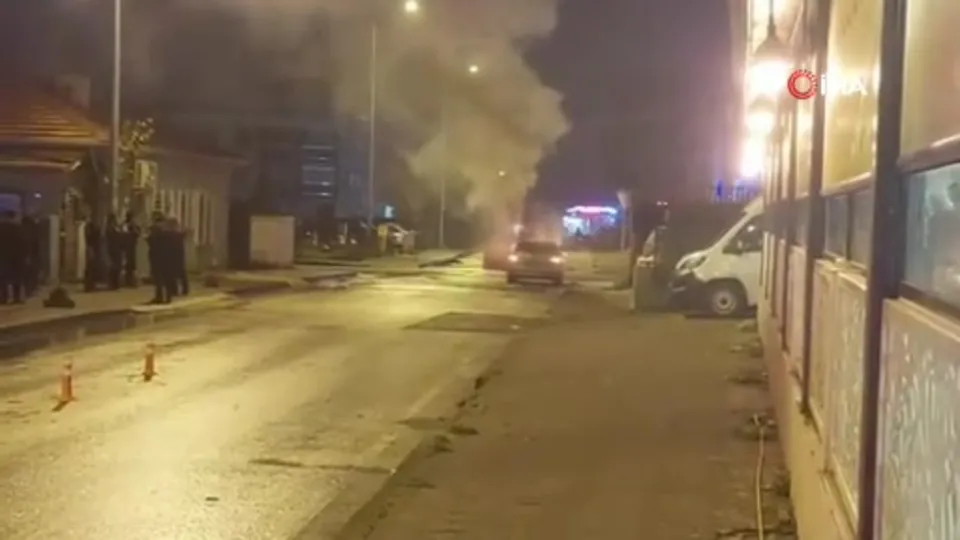 Düzce’de otomobil yangını!