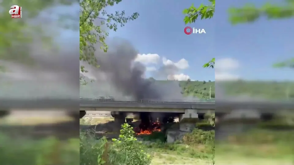 TEM’de korkutan yangın