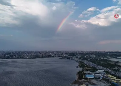 İstanbul’da fırtına sonrası gökkuşağı
