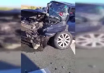 Aksaray'da cip ile kamyonet çarpıştı