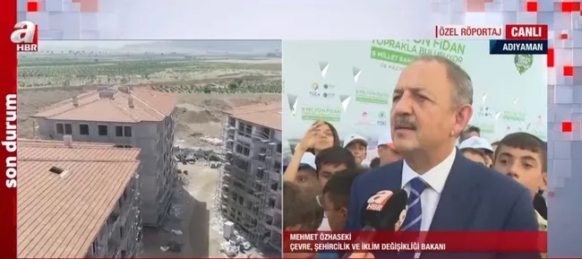 Çevre ve Şehircilik Bakanı Mehmet Özhaseki A Haber’de