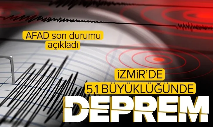 Son dakika | İzmir’de 5,1 büyüklüğünde deprem! AFAD Kandilli son depremler