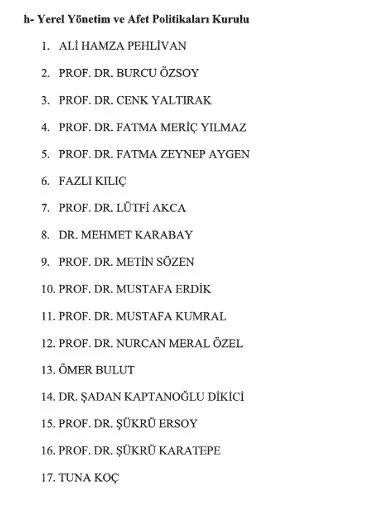 Cumhurbaşkanlığı politika kurullarına atamalar Resmi Gazete’de! 10 ayrı kurula toplam 140 isim