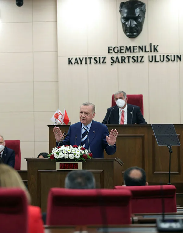 Başkan Recep Tayyip Erdoğan’dan KKTC Meclisi’nde son dakika açıklamaları! Erdoğan’ın açıkladığı müjde...