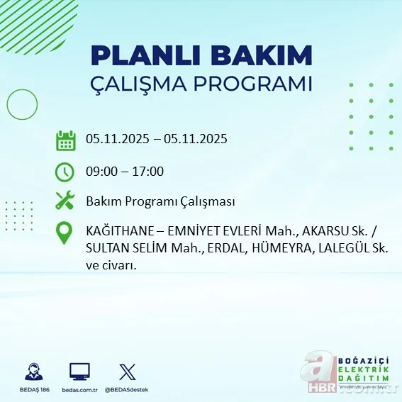 İstanbul’un 20 ilçesinde elektrik kesintisi! Güncel liste yayımlandı: Hangi ilçelerde kesinti olacak? 14