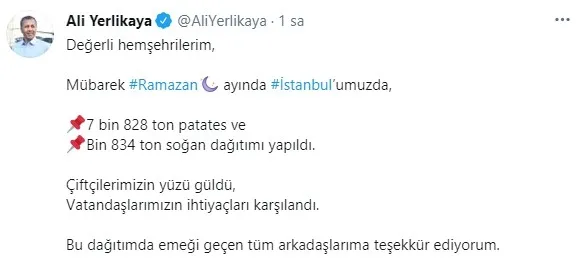 İstanbul Valisi Ali Yerlikaya: İstanbul'da tam kapanmada 344.785 aileye 1100'er lira yardım yapıldı - 2