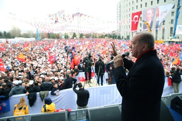 Başkan Erdoğan'ın Malatya mitinginden dikkat çeken kare