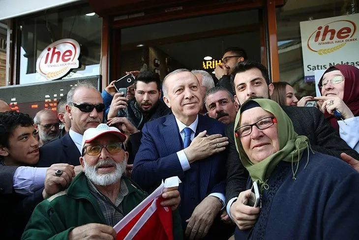 Cumhurbaşkanı Erdoğan’ın İstanbul programından ilginç kareler