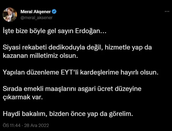 baskan-erdoganin-eyt-mujdesi-muhalefetin-kimyasini-bozdu-bize-boyle-gel-sayin-erdogan-1672262203000.jpg Başkan Erdoğan'ın EYT müjdesi muhalefetin kimyasını bozdu: "Onlar da biliyor yaparsa Erdoğan yapar" - 2
