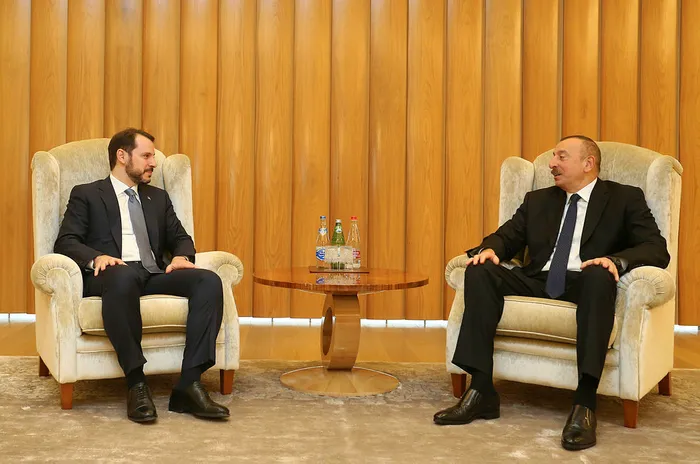Enerji ve Tabii Kaynaklar Bakanı Berat Albayrak, İlham Aliyev'le görüştü - 1