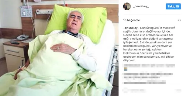 Usta türkücü Nuri Sesigüzel'den kötü haber - 1