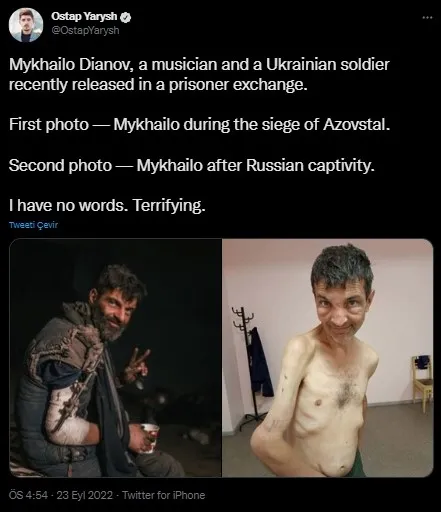 Esir düşen Ukraynalı askerin değişimi: Önceki halini görenler inanamadı