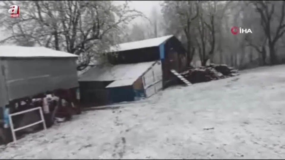 Sakarya’nın yüksek kesimlerinde kar yağışı