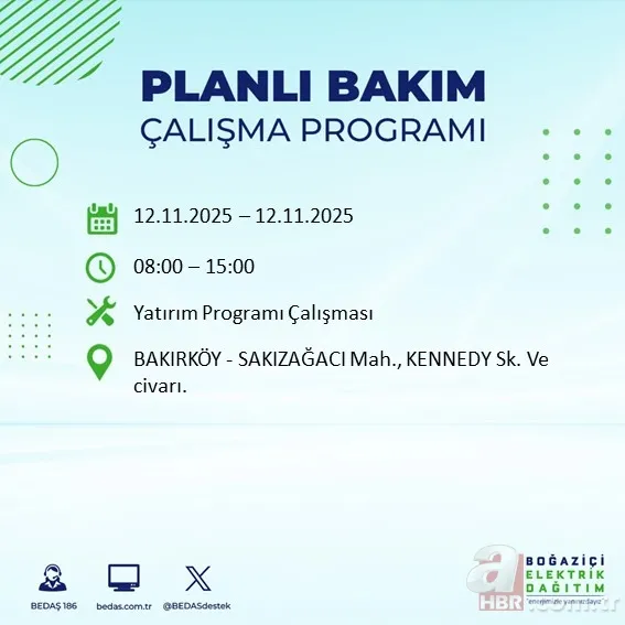 BEDAŞ’tan uyarı! 21 ilçede elektrik kesintisi: Hangi ilçelerde kesinti olacak, elektrikler ne zaman gelecek? 6