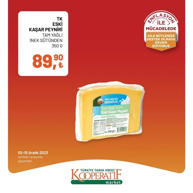 Tarım Kredi Market 11 Aralık indirim kataloğu çıktı! Dev rulo havlu, yumuşatıcı, çay, bütün piliç, tereyağı, tost peyniri, süt, beyaz peynir, pirinç ucuza satışta…