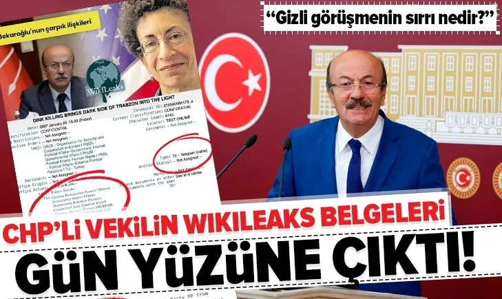CHP’li Bekaroğlu’nun Wikileaks belgeleri ortaya çıktı!