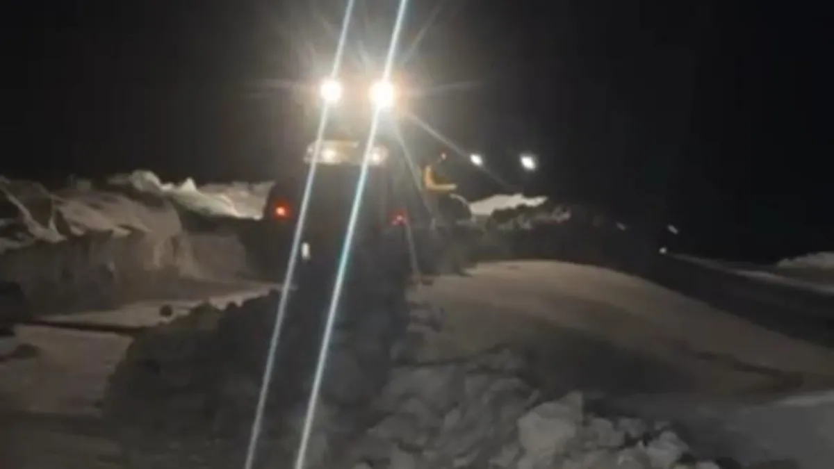 Muş'ta fırtına hayatı felç etti: Köy yolu ulaşıma kapandı