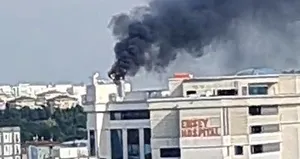 Özel hastanede korkutan yangın!