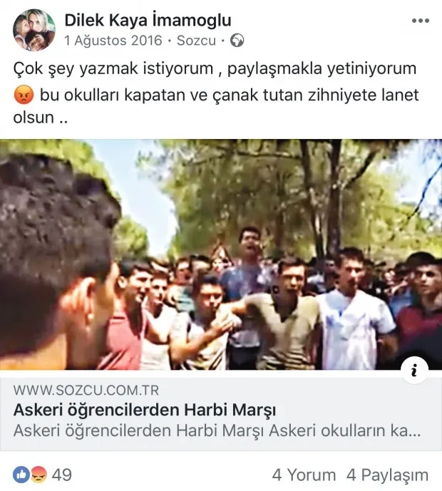 Ekrem İmamoğlu’nun eşi Dilek İmamoğlu’ndan 15 Temmuz gecesi skandal paylaşımlar