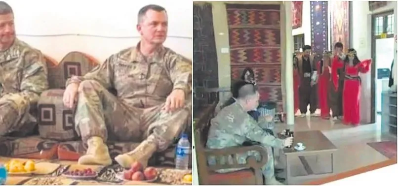 PKK/YPG'li teröristler ABD'li Generali eğlendirmek için dansöz oldular