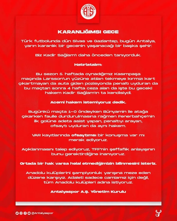 Erman Toroğlu Antalyaspor’un VAR kararıyla iptal edilen golünü yorumladı: Bir puanı yendi!