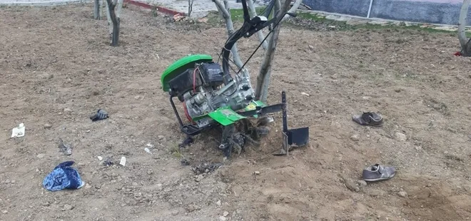 Çapa makinesine ayaklarını kaptırdı