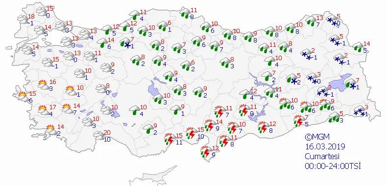 İstanbul'da ve yurt genelinde hava nasıl olacak? Meteoroloji'den son dakika açıklaması | 16 Mart 2019 Cumartesi - 2