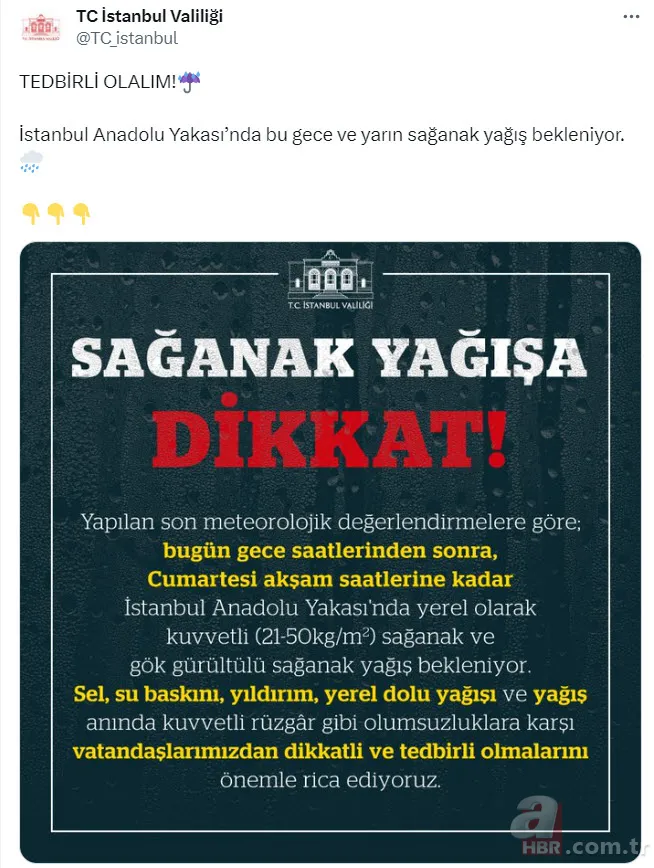 İstanbullular dikkat! Meteoroloji ve Valilik saat verip uyardı: Çok kuvvetli geliyor 6