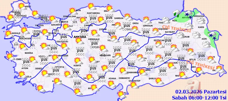 Meteoroloji paylaştı: 30 ile kar geliyor! Sıcaklık Batı’da artıyor, Doğu’da çığ riski 7