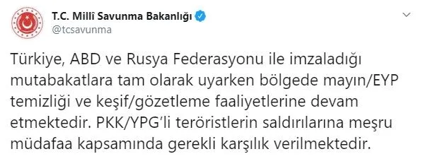MSB: Gerekli karşılık verilmektedir - 1