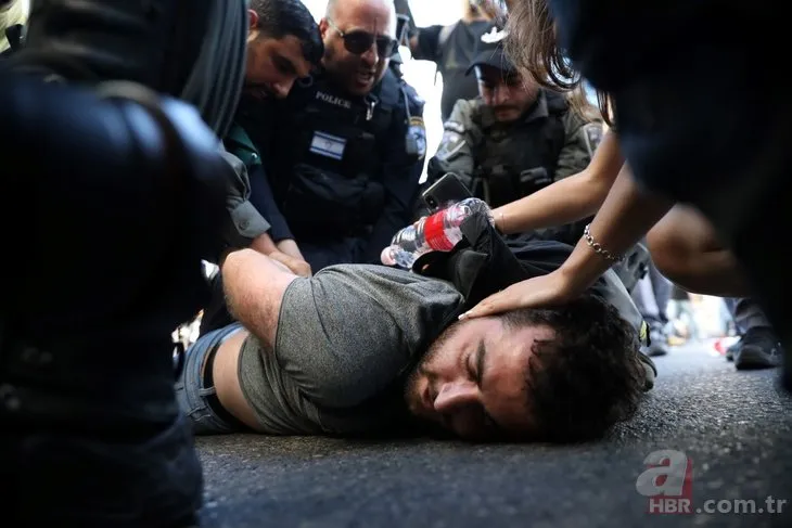 İsrail'de polis şiddeti! Göstericileri yerlerde sürüklediler