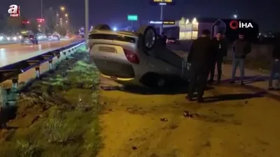 Bursa’da otomobil takla attı: 2 yaralı