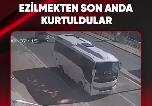 EZİLMEKTEN SON ANDA KURTULDULAR