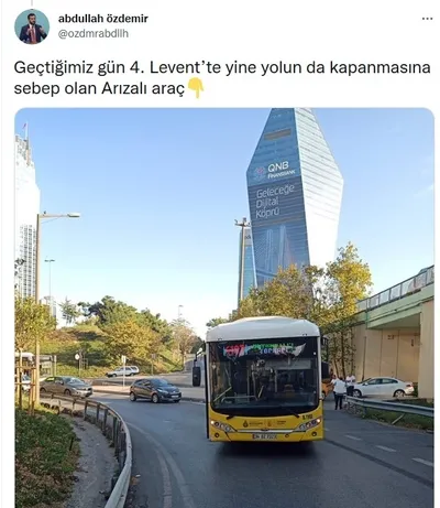 İBB kontrolden çıktı! İETT otobüsleri Kartal- 4. Levent-E5 AirPort AVM'de yolda kaldı - 1