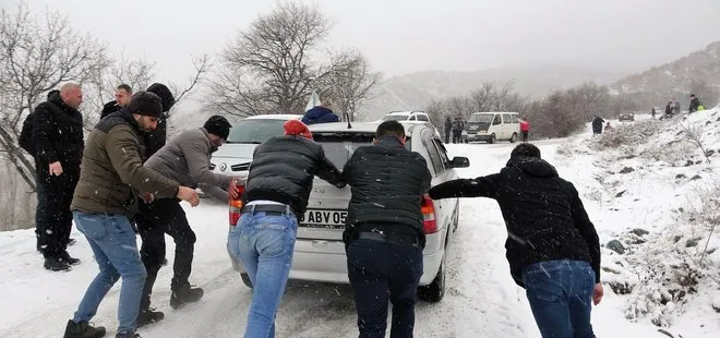 Tokat’ta kar keyfi sürmek isteyen vatandaşların hevesi kursağında kaldı