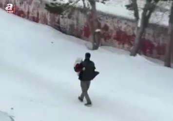 Kars'ta vefa dolu anlar kamerada