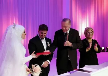 Başkan Erdoğan nikah şahidi oldu