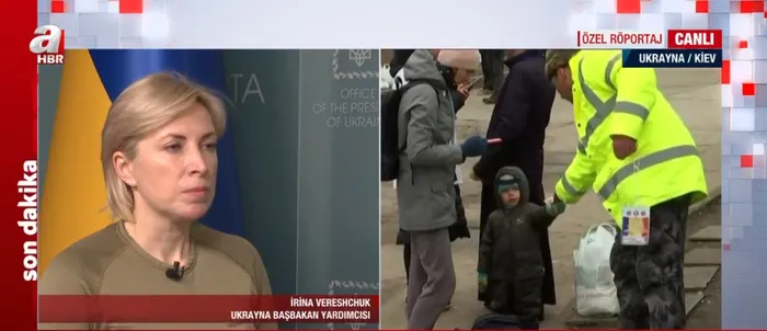 Ukrayna Başbakan Yardımcısı İrina Vereshchuk A Haber'de! Türk halkına seslendi: - 1