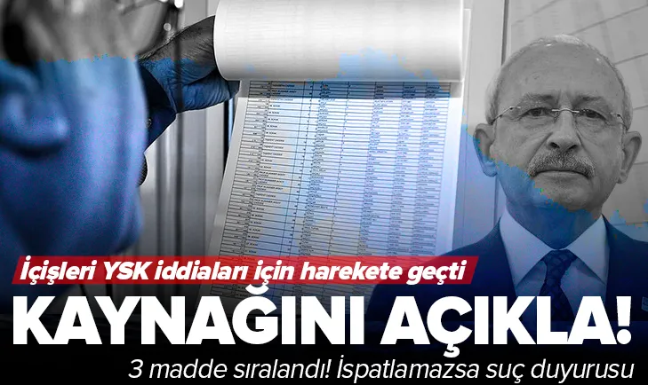 İçişleri’nden Kılıçdaroğlu’na çağrı